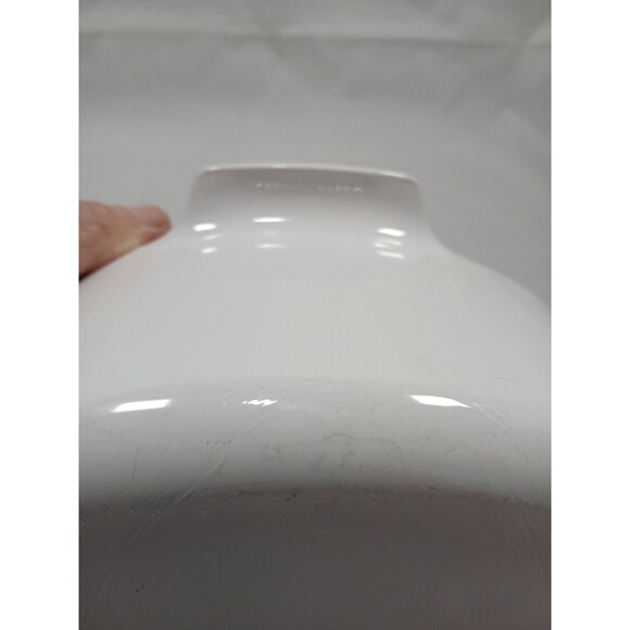 Vintage Corning Ware White Casserole A-3-B 3 Liter Dish With Clear Lid - Picture 5 of 6